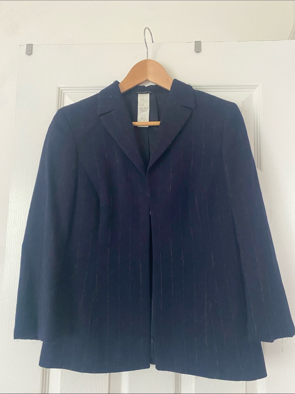 Versace Classic V2 Navy Pinstripe Women's Blazer
